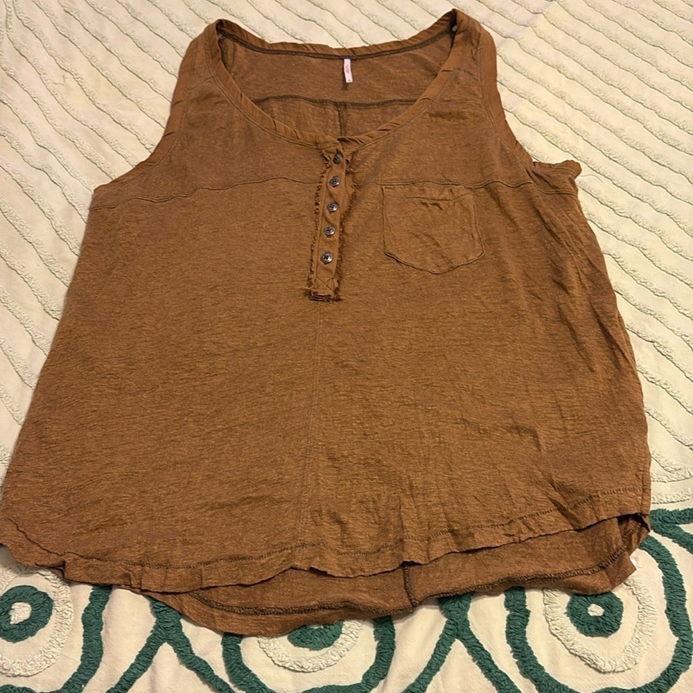 Free People Traveler Tank. Brown. Size S - Picture 8 of 9